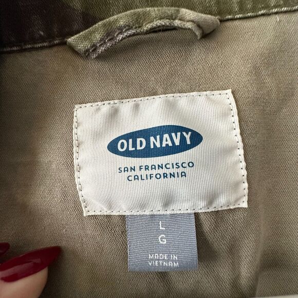 Old Navy Women's Camo Utility Jacket Size L - Picture 4 of 5